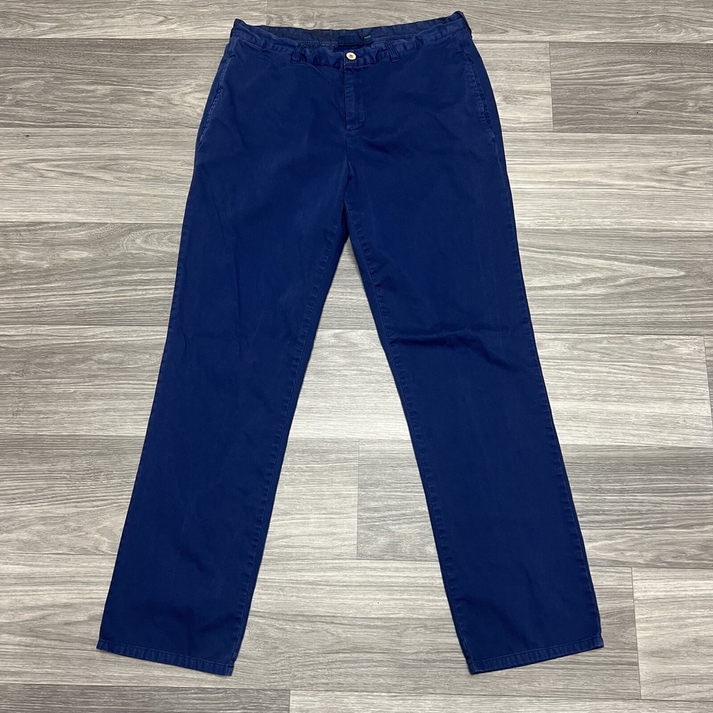 Southern Marsh Chinos Mens 34x32 Navy Blue Seawash Straight Leg Cotton Pants $79